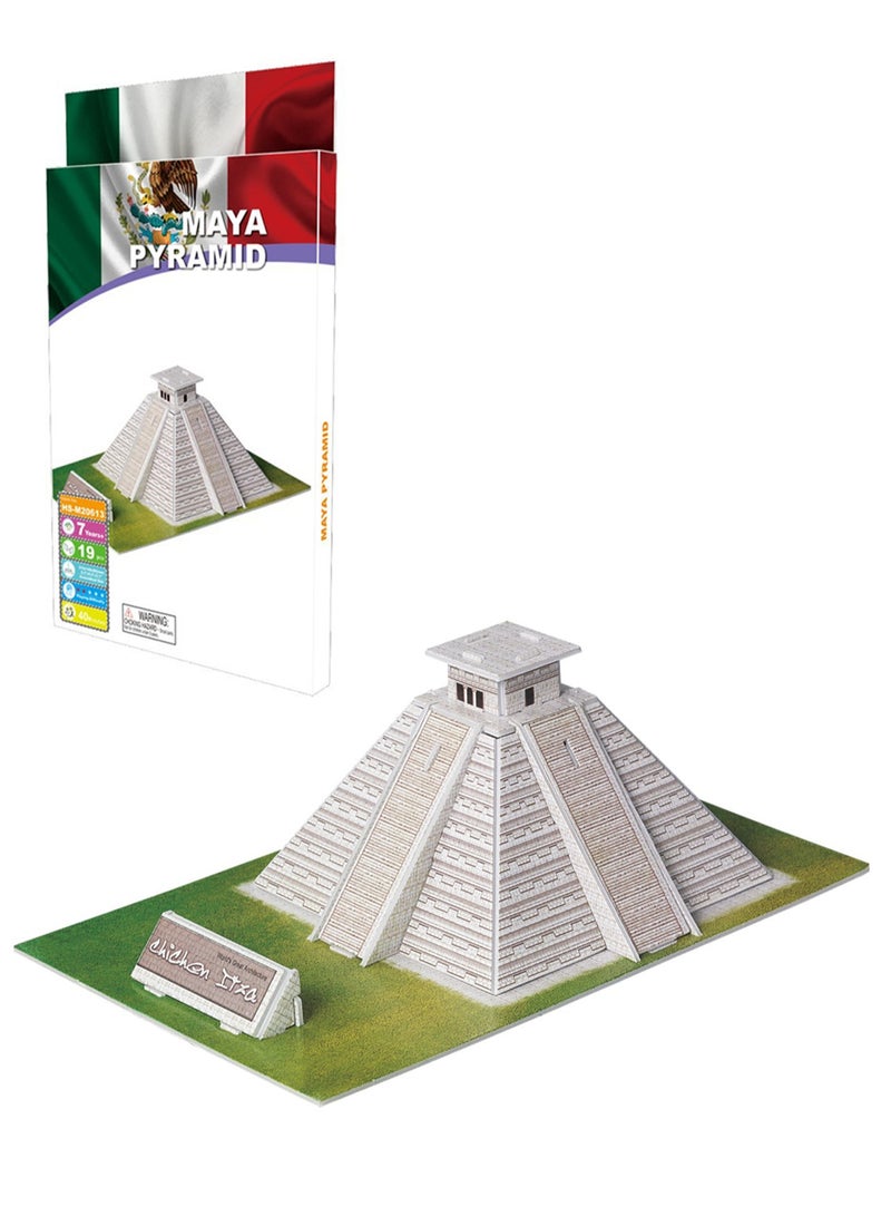 World Famous Building Puzzle Mayan Pyramid Children's Toys - Image 1